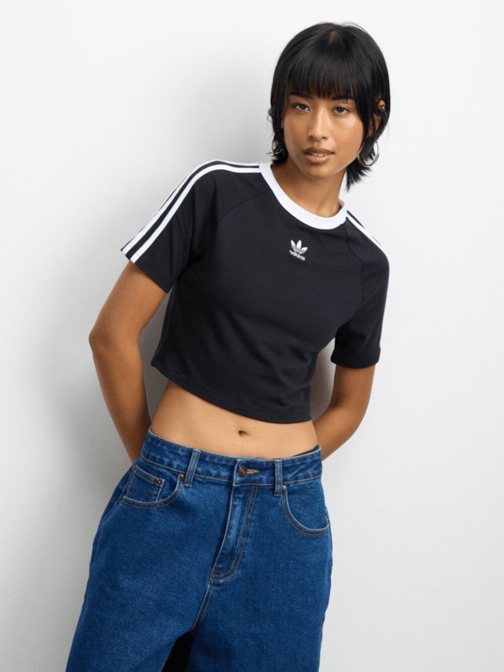 adidas Adicolor 3-Stripes Women's Baby Tee BNWT - Small